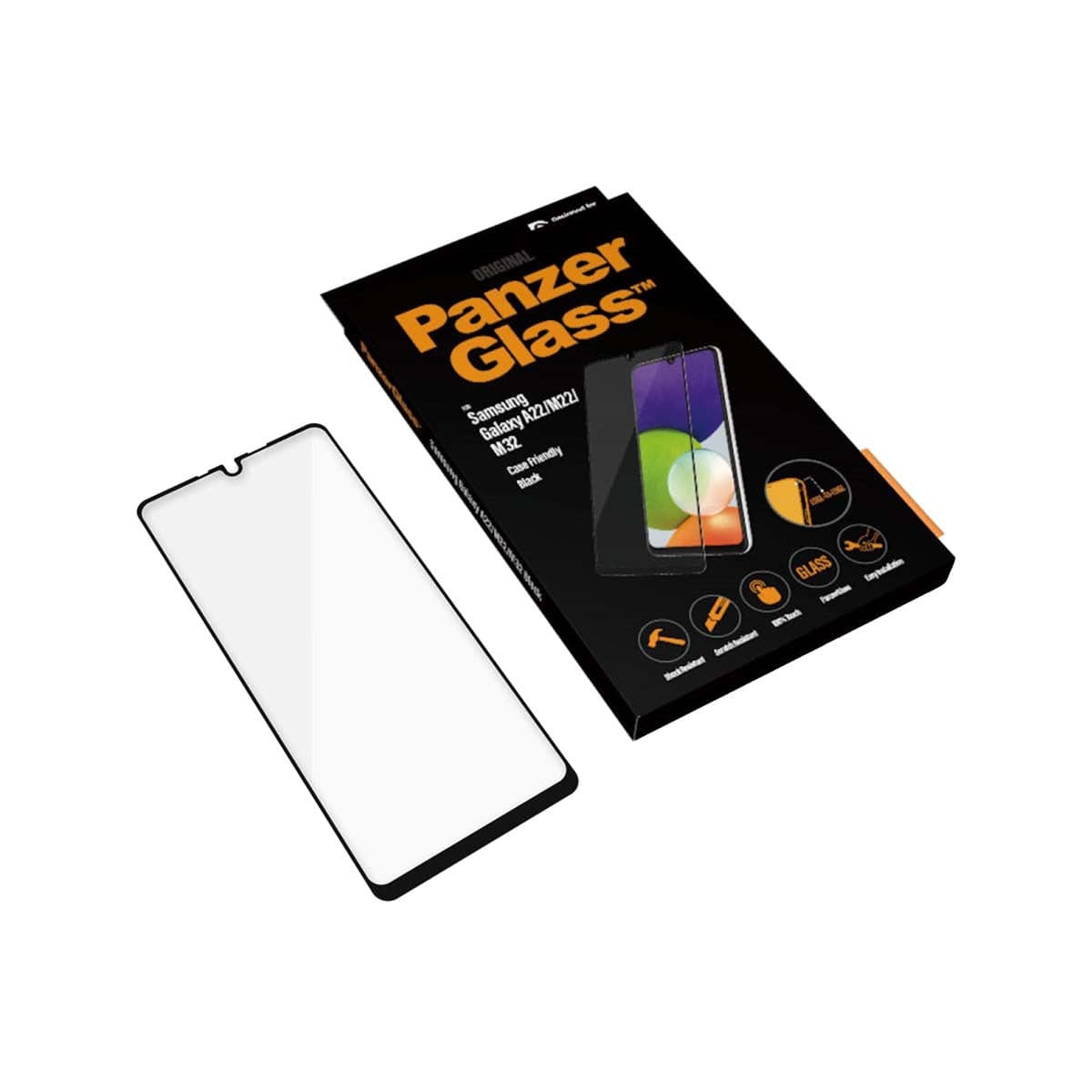 PanzerGlass Phone Screen Protector for Samsung A22 4G - Clear.