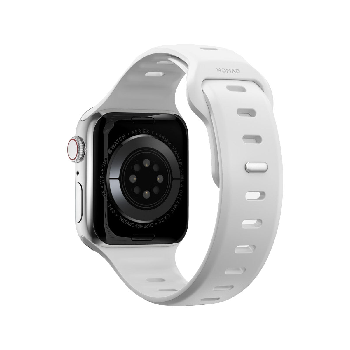 Nomad Apple Watch 45mm Sport Slim Band - White.