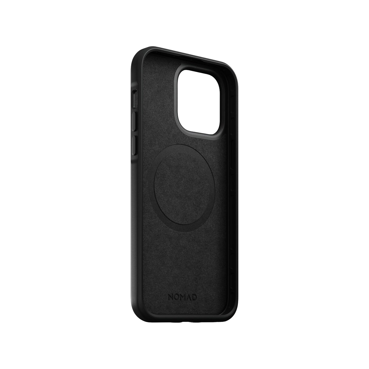 Nomad Modern Leather Phone Case for iPhone 14 Pro Max - Black Normal Leather.