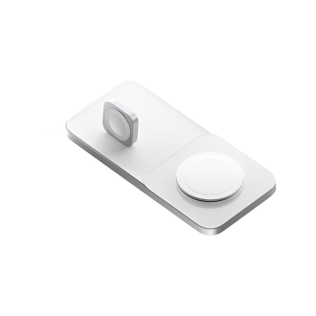 NOMAD Base One Max MagSafe Charger for Apple Watch - Silver.