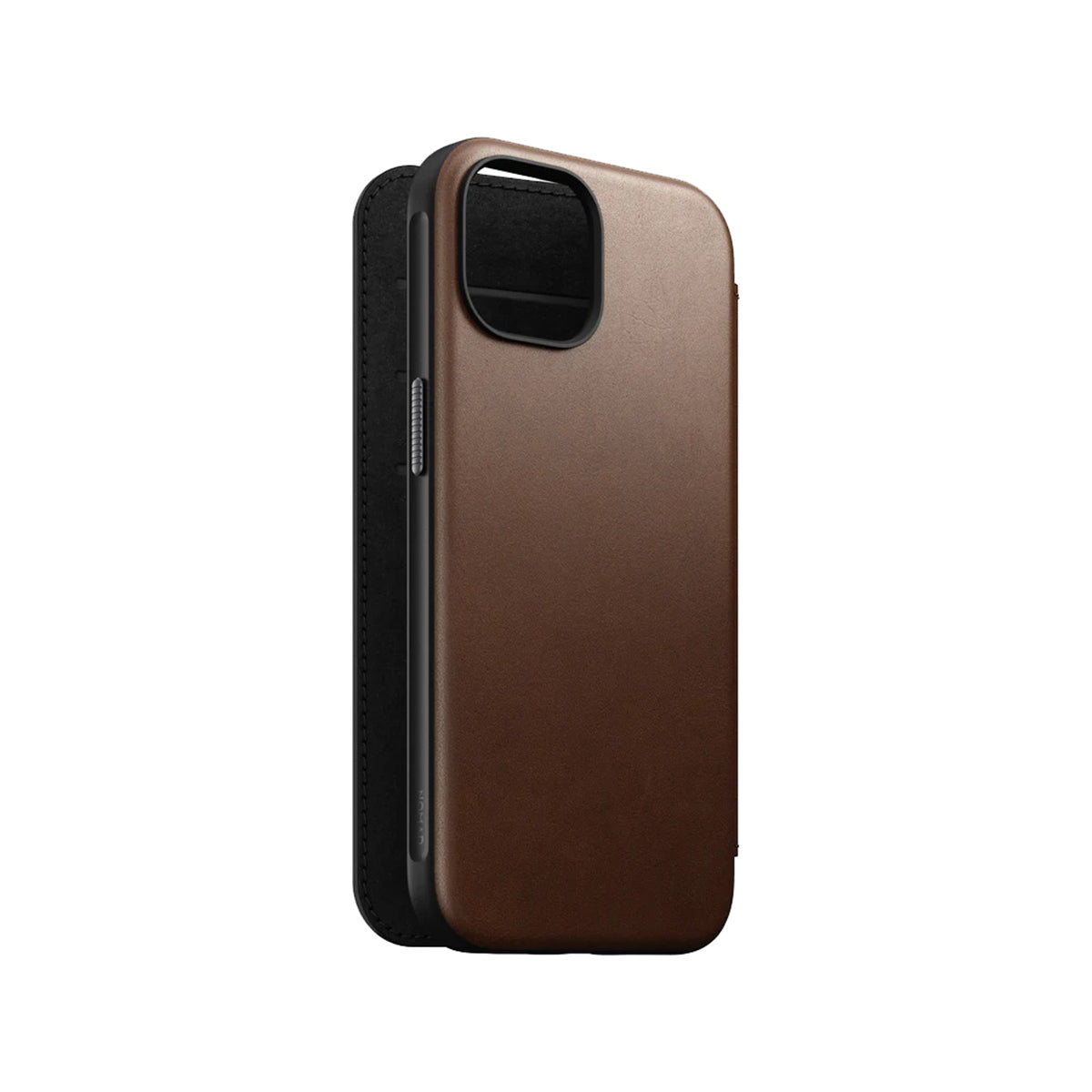 Nomad Leather Folio Case for iPhone 15 - Brown