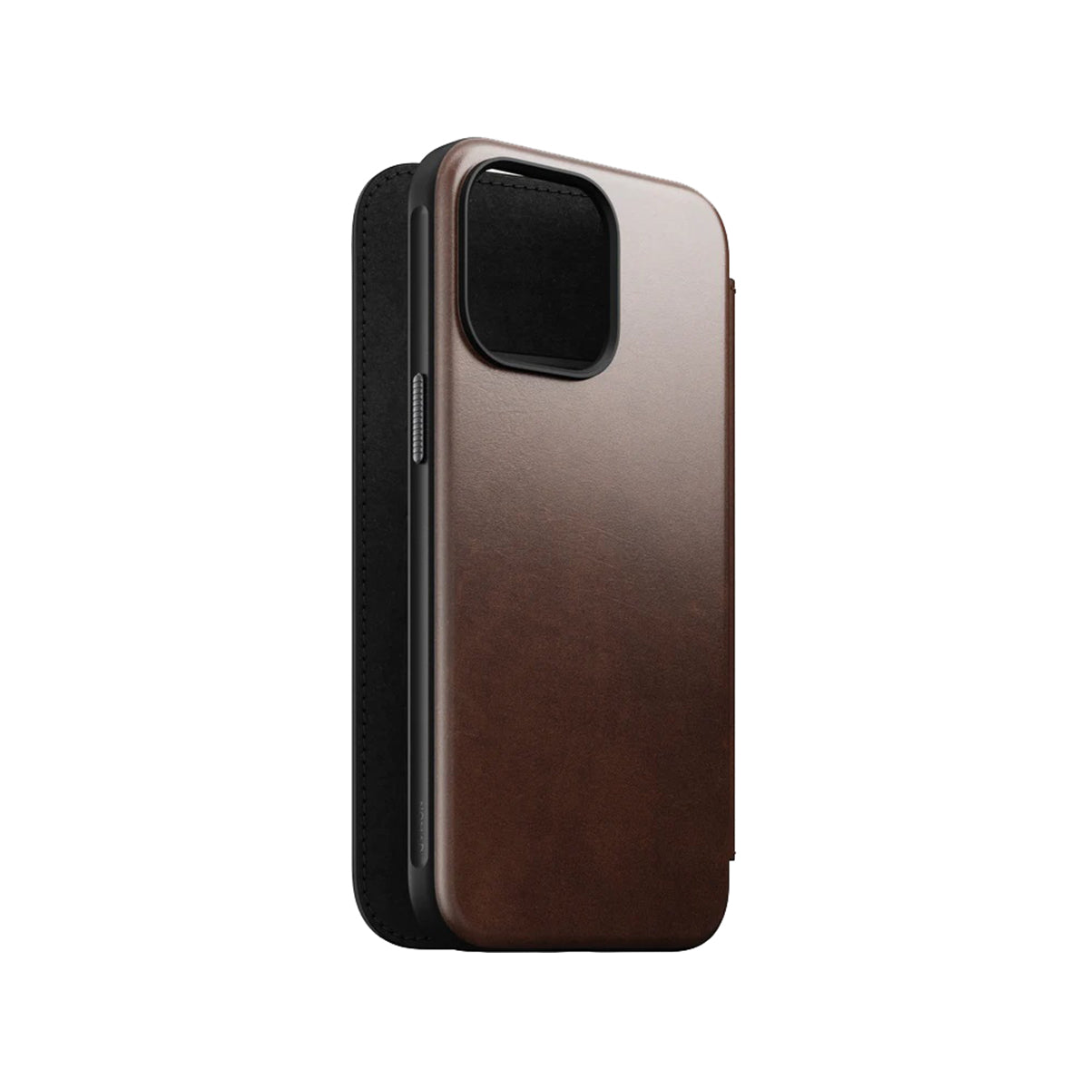Nomad Leather Folio Case for iPhone 15 Pro Max - Brown - Horween
