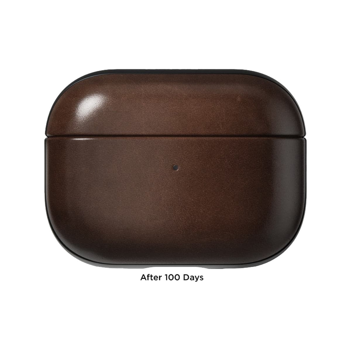Nomad Modern Leather Case for AirPods Pro 2 - Rustic Brown Horween Leather.