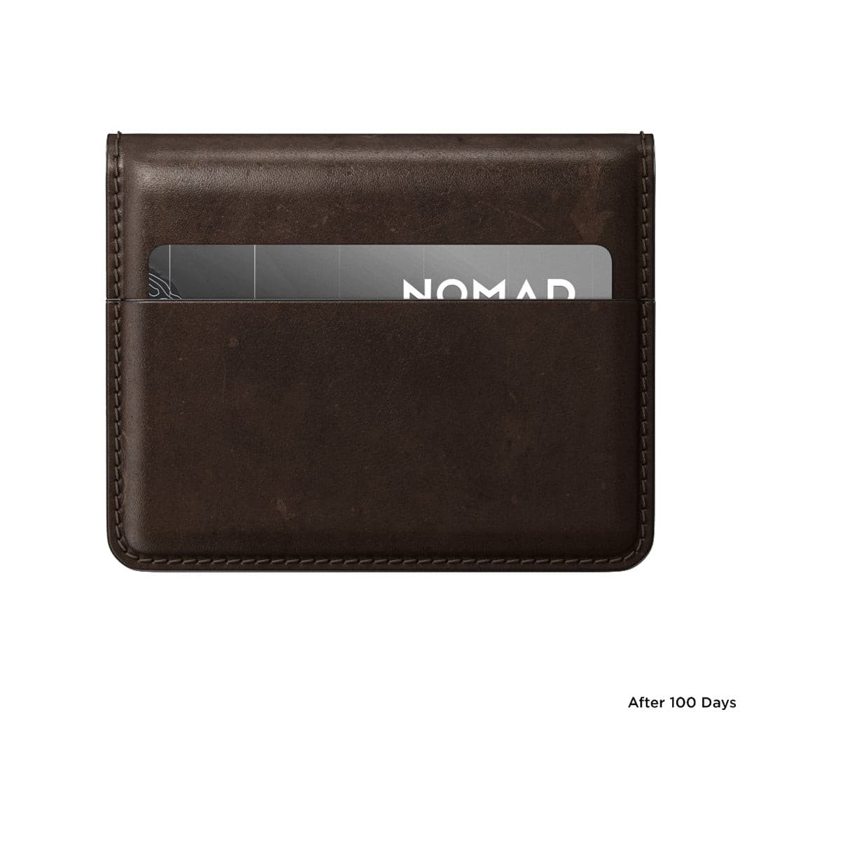 NOMAD Card Wallet Plus - Rustic Brown Horween Leather.