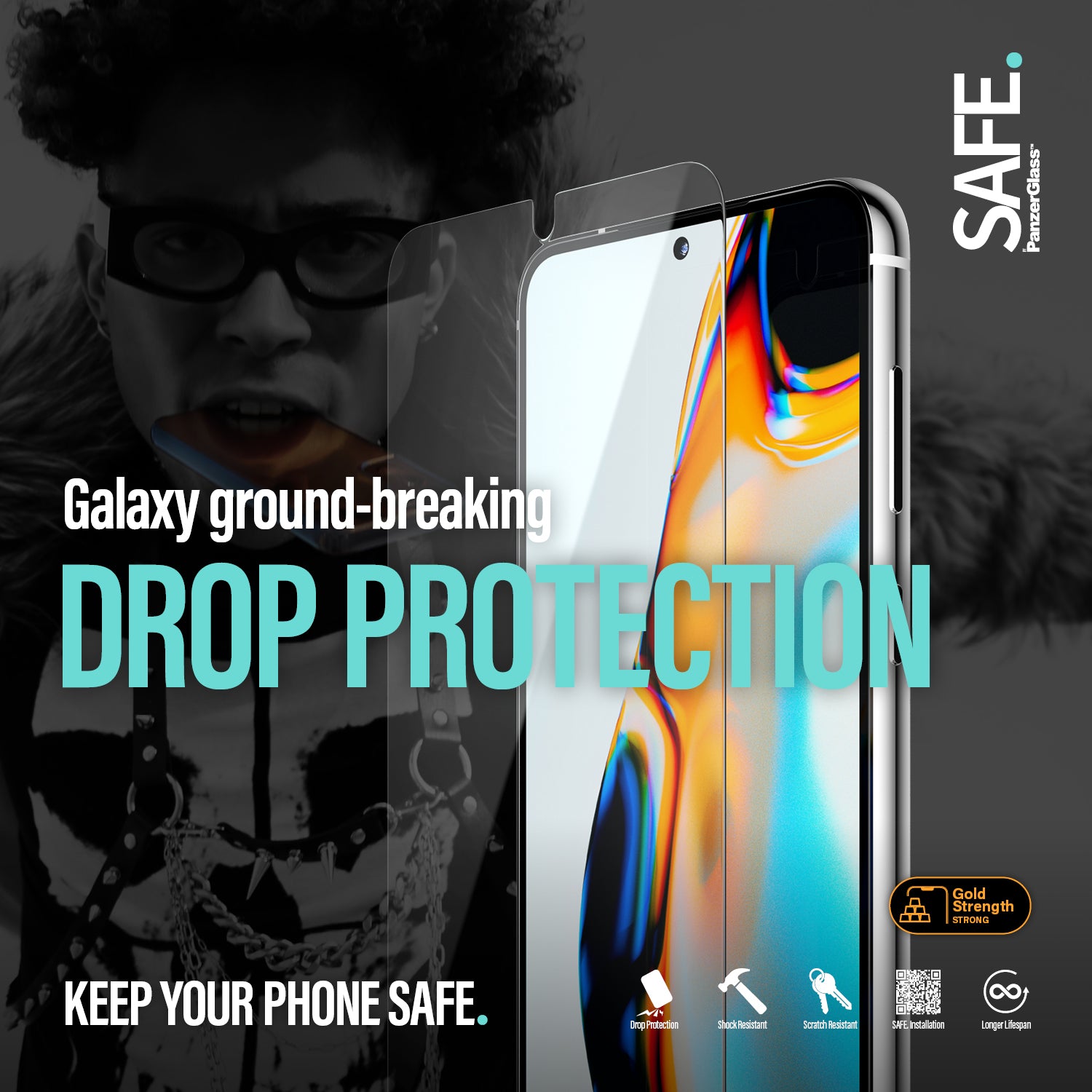 PanzerGlass™ SAFE Screen Protector for Samsung Galaxy S23/ 22 5G - Ultra-Wide Fit.