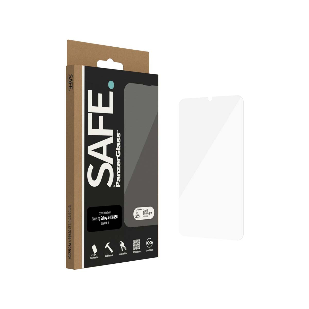 Panzerglass SAFE Phone Screen Protector for Samsung Galaxy A14/A14 5G - Clear.