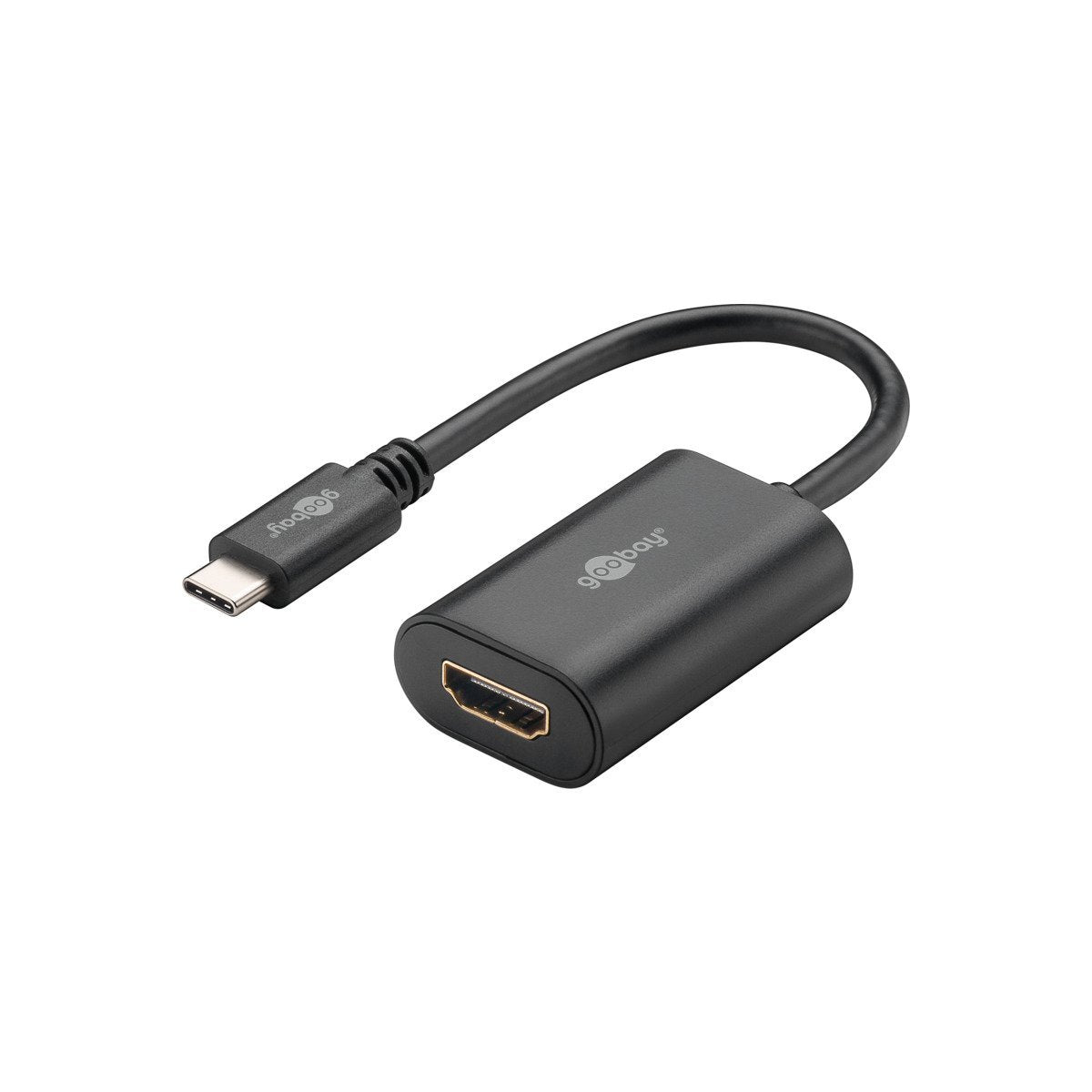 Goobay USB-C HDMI adapter (4k 60 Hz) black 0.2m - Adapter - Techunion -