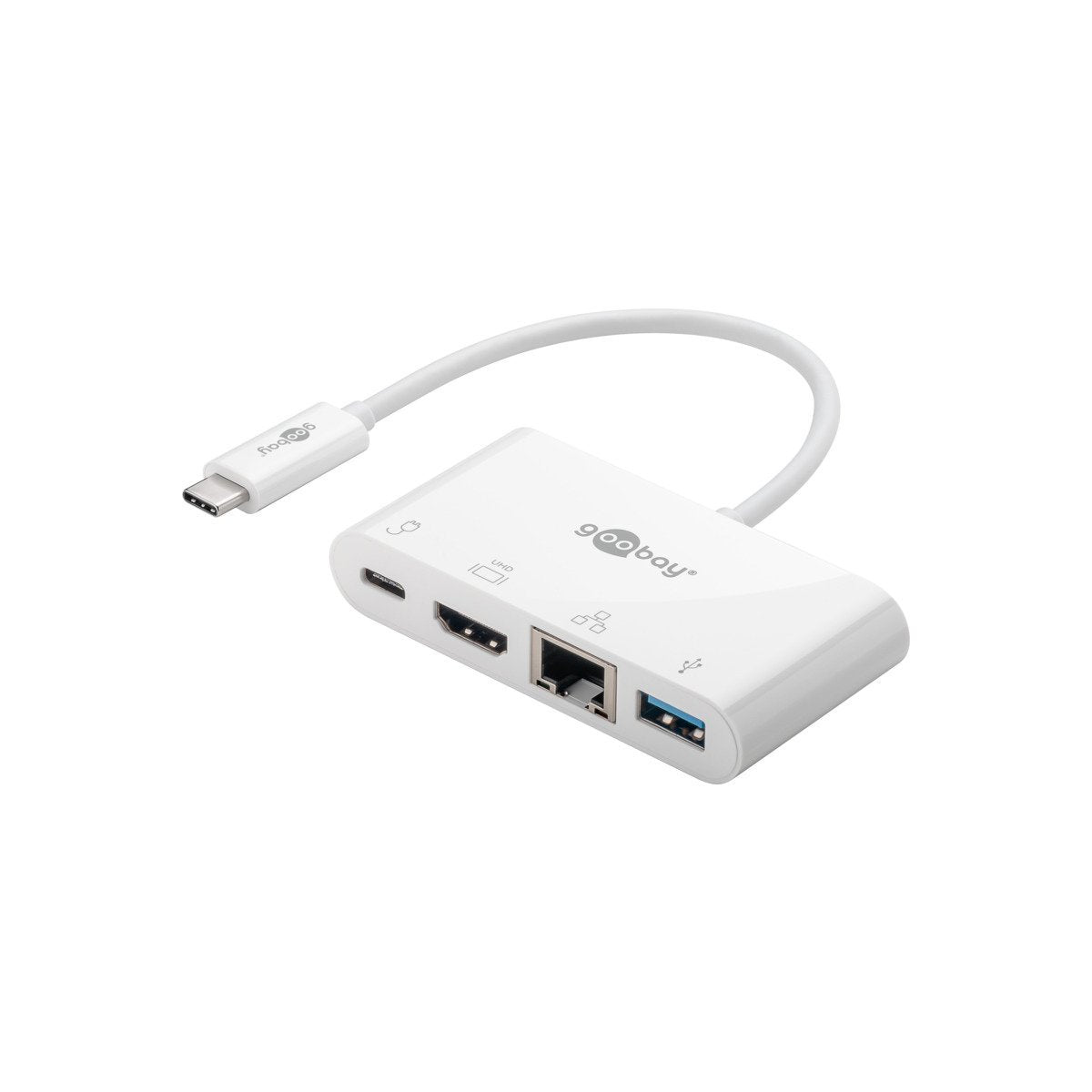 Goobay USB-C Multiport Adapt (HDMI + Ethernet PD) 3A 60W - Adapter - Techunion -
