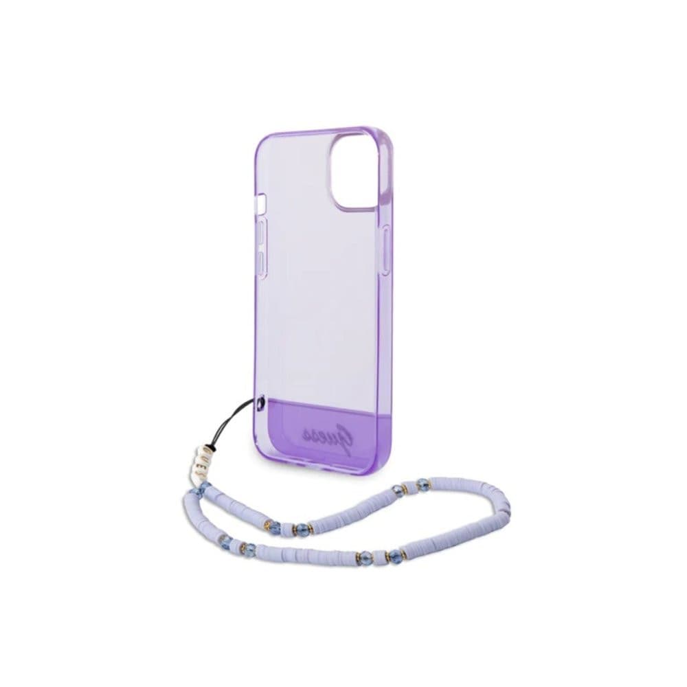Guess Double Layer Translucent Phone Case with Strap for iPhone 14 Plus - Phone Case - Techunion -