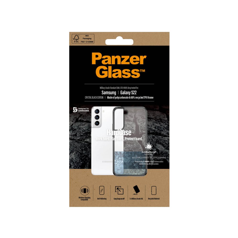 PanzerGlass HardCase Antibacterial Phone Case for Samsung GS22 - Clear - Phone Case - Techunion -