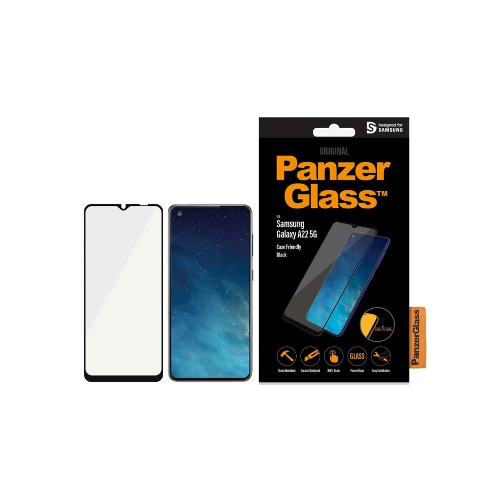 PanzerGlass Screen Protector for Samsung Galaxy A22 5G - Black - Screen Protector - Techunion -