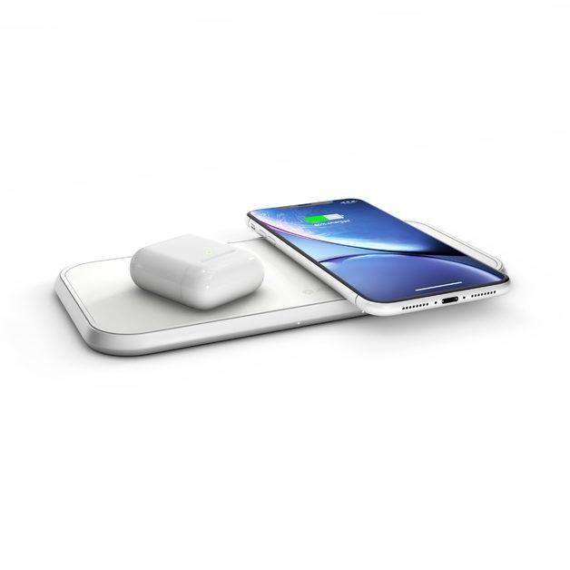 ZENS Aluminium Dual Wireless Charger 10W (2-1 Charger) - Wireless Charger - Techunion -